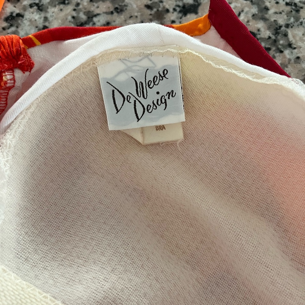 Deweese designs vintage size 15/16 orange swim/dress - Picture 9 of 9